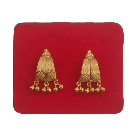 24K Gold Plated Silver Earrings – Handcrafted & Skin-Friendly