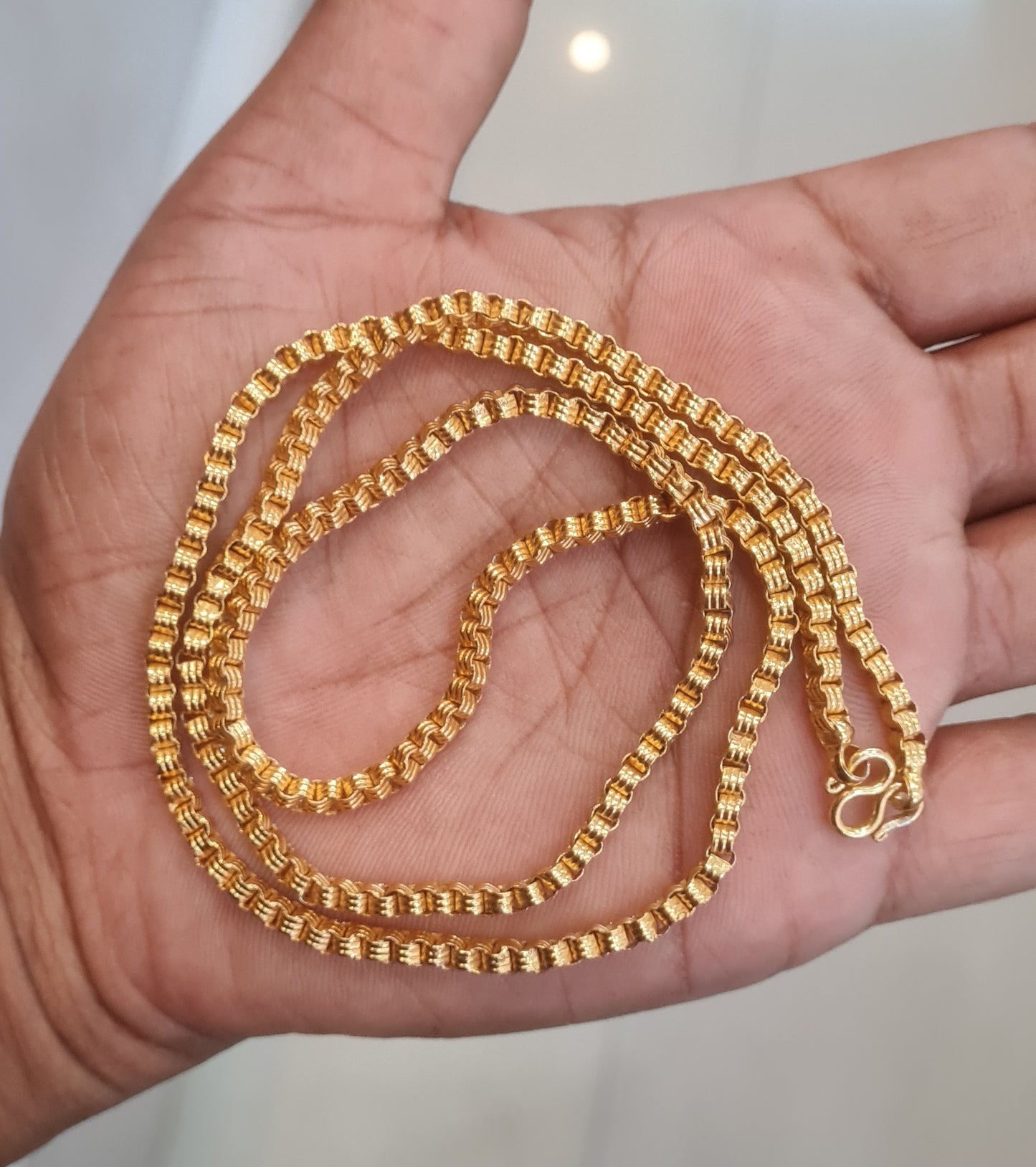 24k Gold Plated Pure Silver Chain