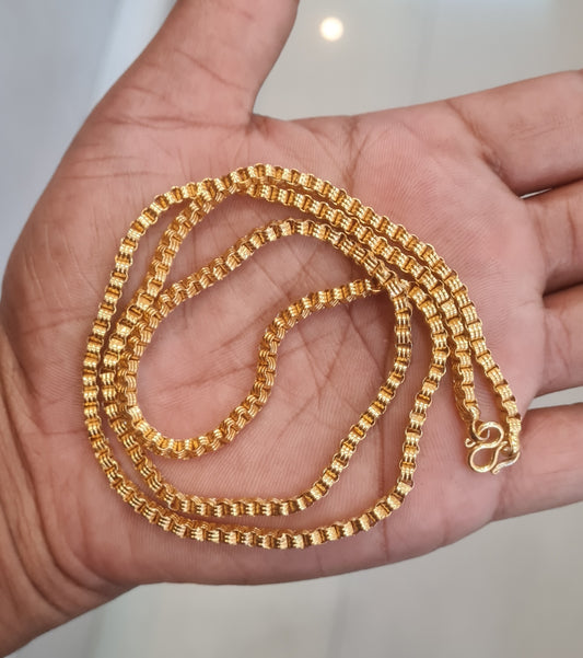 24k Gold Plated Pure Silver Chain
