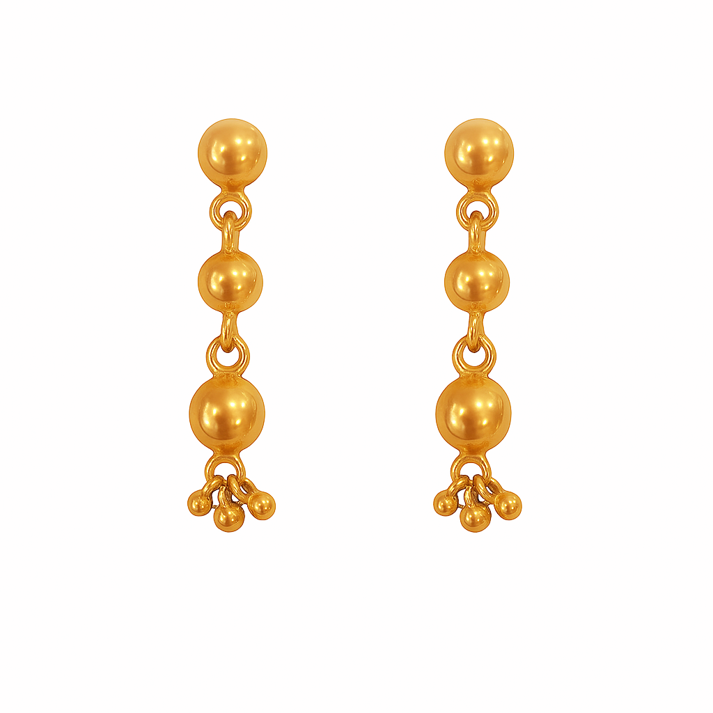 24K Gold Plated Silver Earrings – Allergy-Free & Lightweight