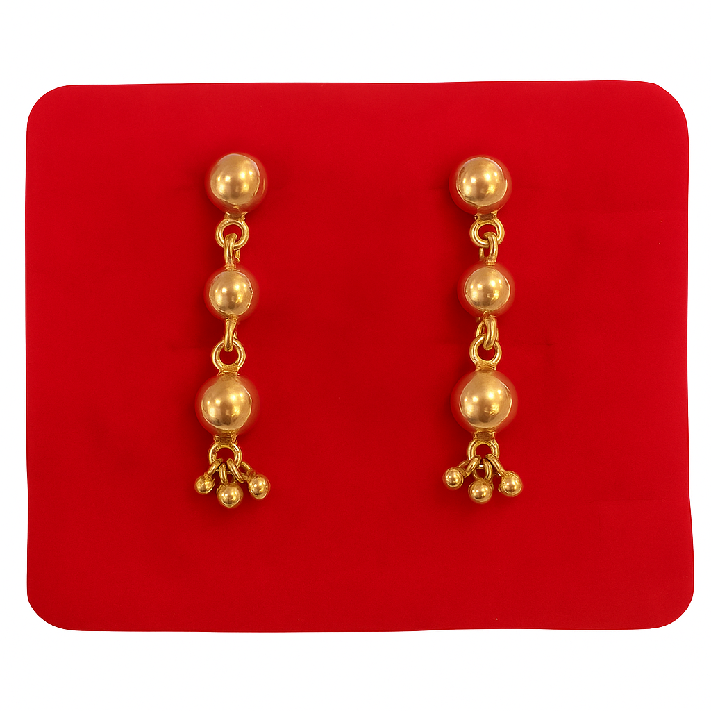24K Gold Plated Silver Earrings – Allergy-Free & Lightweight