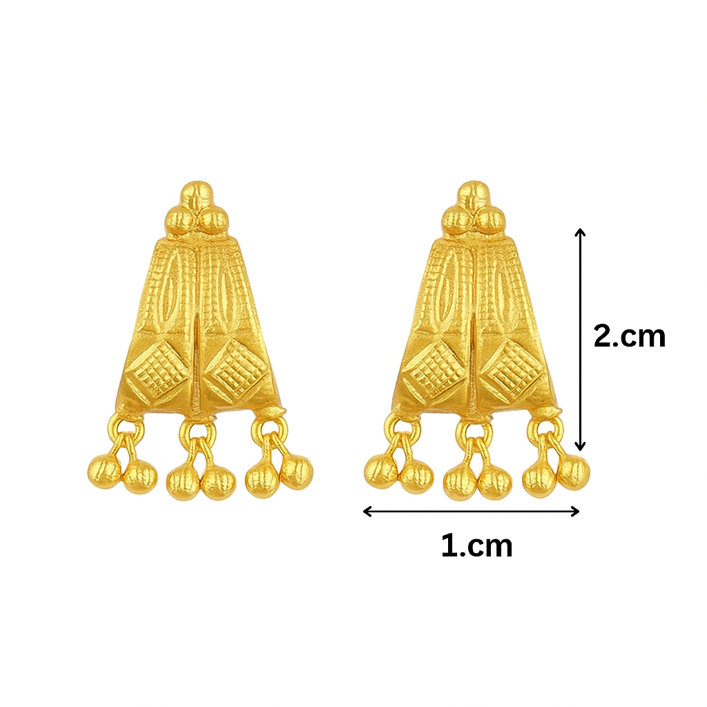 24K Gold Plated Silver Earrings – Handcrafted & Skin-Friendly